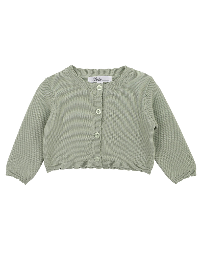 Green baby sale cardigan