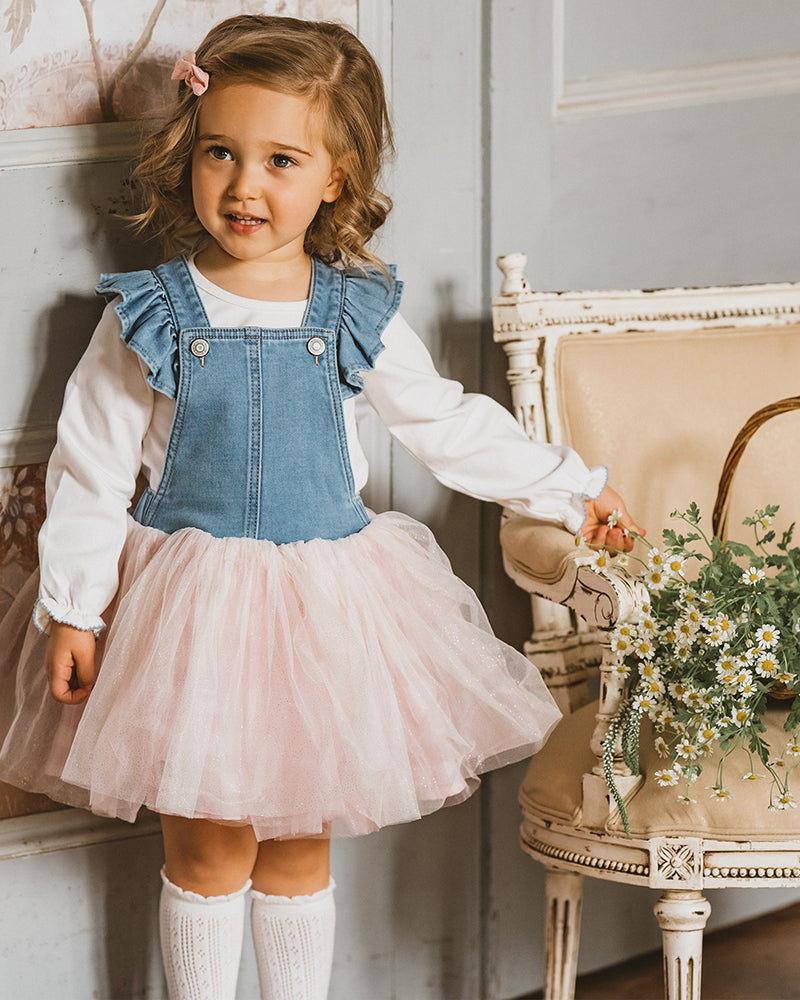 Fox & Finch S/16 Madison Denim Tulle Overall Dress | Bumble Goosie