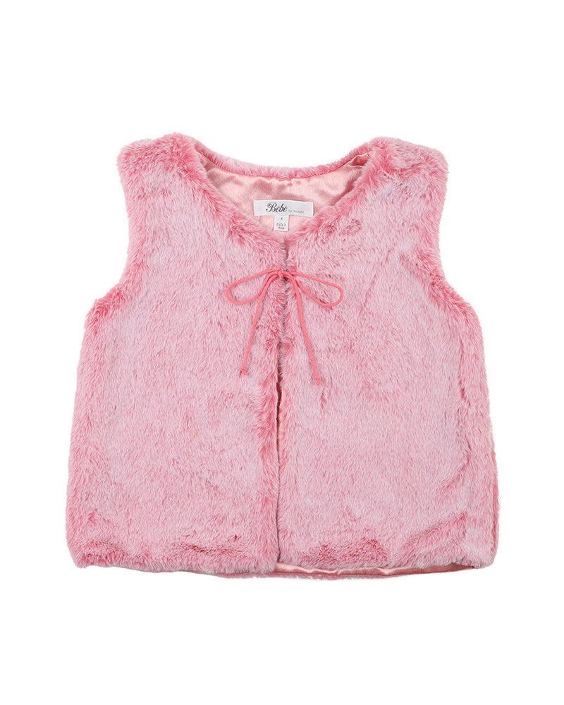 Faux fur hot sale pink vest