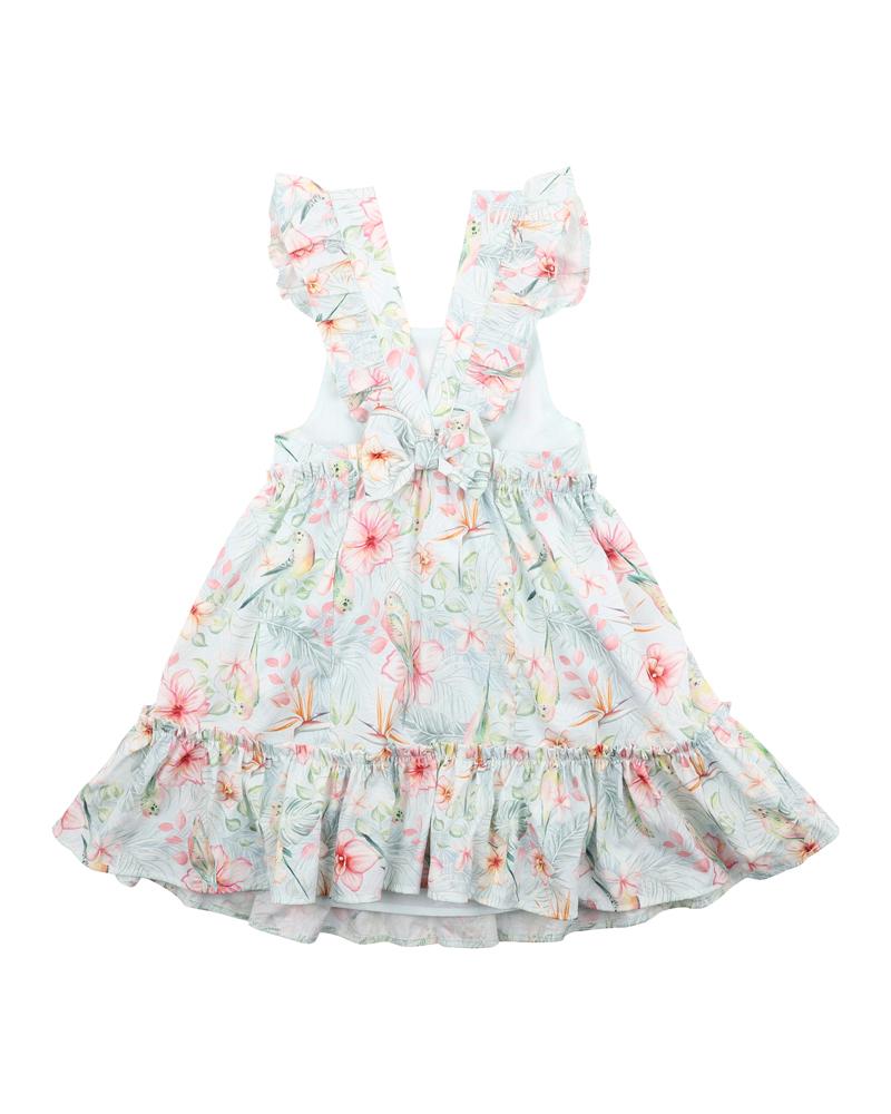 BUDGIE BLUE FLORAL DRESS 3 7YRS Minihaha