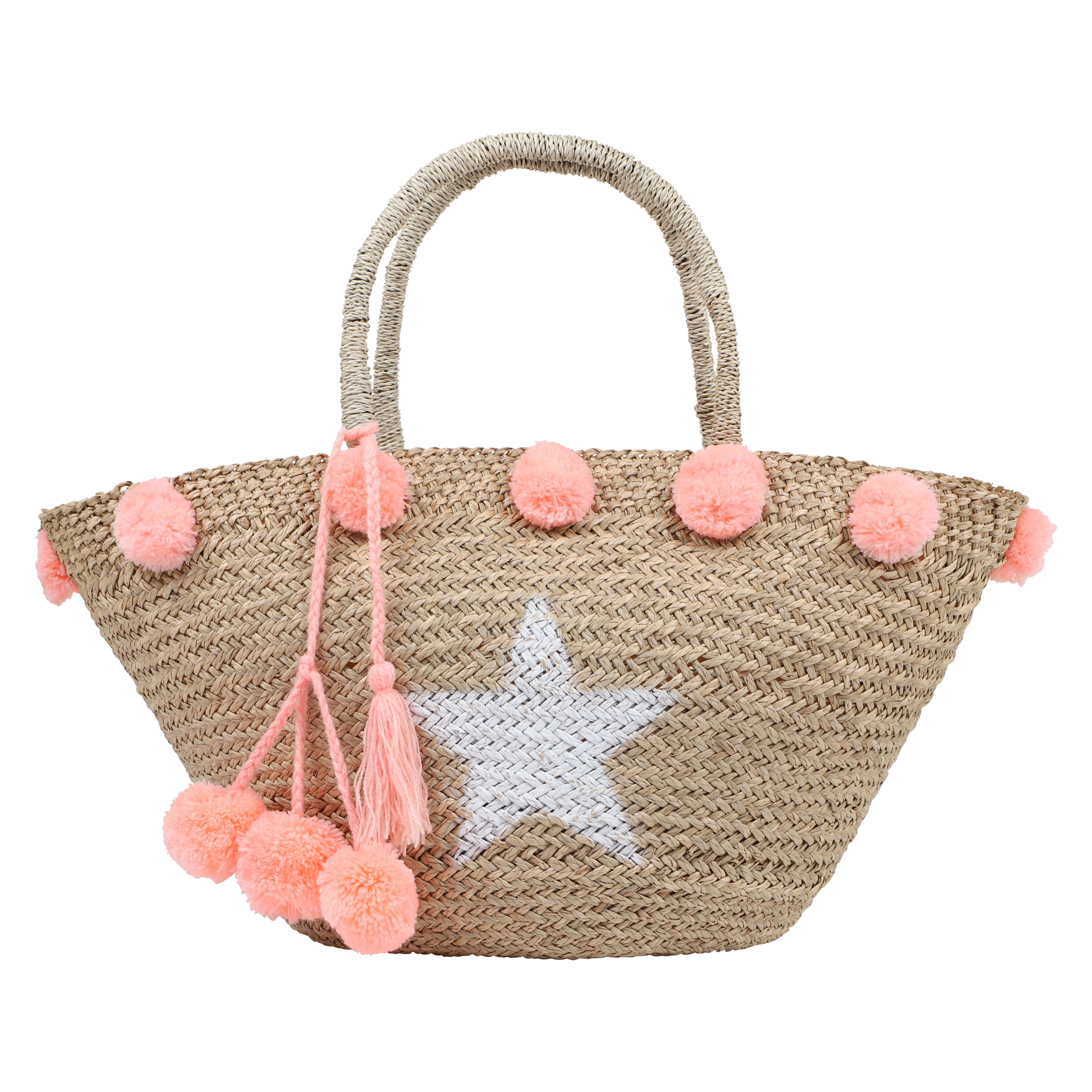 Pink pom pom bag new arrivals