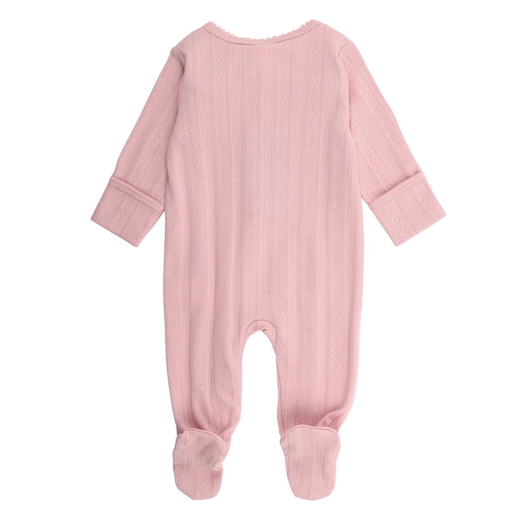 DUSKY PINK POINTELLE ONESIE – Minihaha